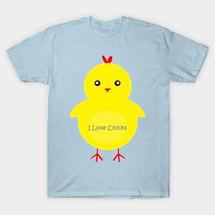 "I Love Chicks" One Very Cute Chicken T-Shirt